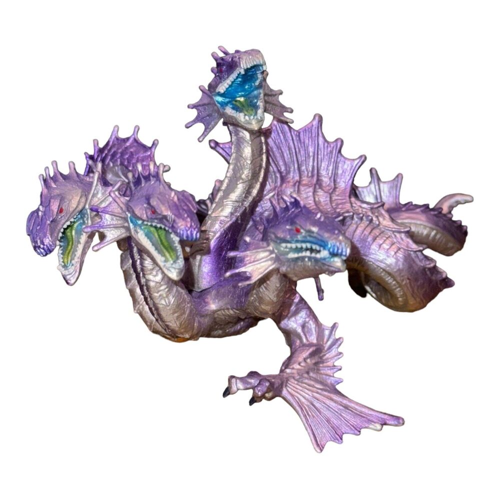 Safari Ltd Metallic Purple Hydra Figure Five Headed Dragon Figure Toy 2012
